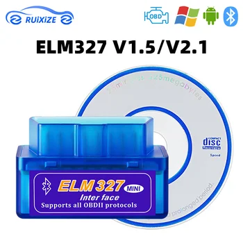 RUIXIZE Super Mini Bluetooth V1.5/V2.1 ELM327 OBD2 Adapter Scanner Car Diagnostic Tool Code Reader For Android Windows Symbian
RUIXIZE Super Mini Bluetooth V1.5/V2.1 ELM327 OBD2 Adapter Scanner Car Diagnostic Tool Code Reader For Android Windows Symbian