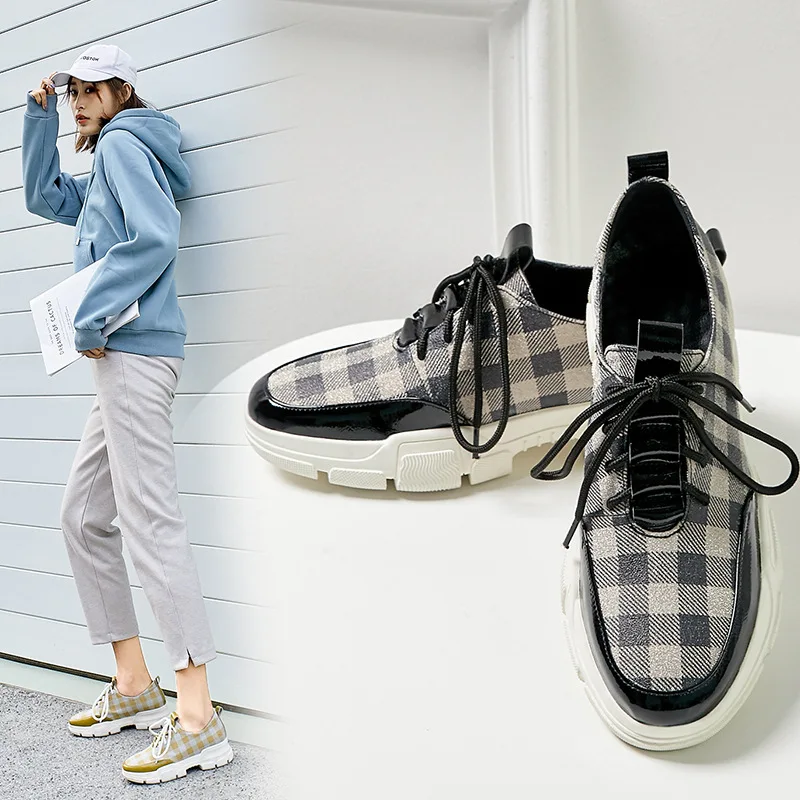 2019 Spring New Style Genuine Leather Thick Bottomed Platform Mixed Colors Women's Semi-high Heeled Flat Lace-up Casual Versatil
2019 Spring New Style Genuine Leather Thick Bottomed Platform Mixed Colors Women's Semi-high Heeled Flat Lace-up Casual Versatil