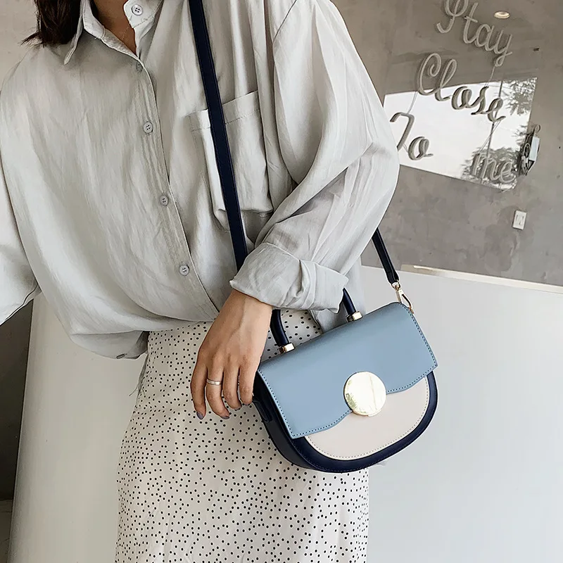 2019 New Style Irregular Semicircle Square Sling Bag Contrast Color round Plate Magnetic Snap Shoulder WOMEN'S Bag
2019 New Style Irregular Semicircle Square Sling Bag Contrast Color round Plate Magnetic Snap Shoulder WOMEN'S Bag