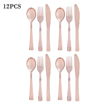 12PCS/Pack Flat Plating Gold Disposable Cutlery Western Dessert Cutlery Ice Cream Spoon Long Handle Cutlery Solid Tableware Tool
12PCS/Pack Flat Plating Gold Disposable Cutlery Western Dessert Cutlery Ice Cream Spoon Long Handle Cutlery Solid Tableware Tool