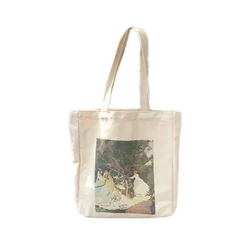 THINKTHENDO Large Oil Painting Printing Canvas Shoulder Bag Casual Tote Shopping Handbag
THINKTHENDO Large Oil Painting Printing Canvas Shoulder Bag Casual Tote Shopping Handbag