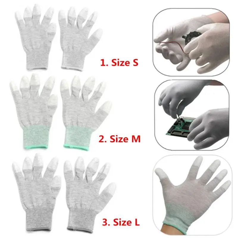 Антистатические перчатки из углеродного волокна для ремонта электронных работ |