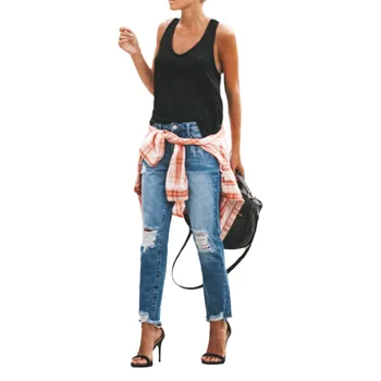 2020 Spring Fashion Bleached Ripped Jeans Women Cotton Denim Slim Elasticity Skinny Pants Moustache Effect Vintage Jeans Femme
2020 Spring Fashion Bleached Ripped Jeans Women Cotton Denim Slim Elasticity Skinny Pants Moustache Effect Vintage Jeans Femme