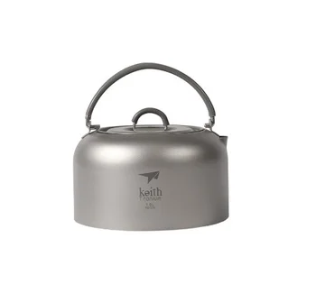 Keith Titanium Ti3901 Titanium Outdoor Kettle Camping Water Pot Travel Picnic Coffee Tea Cookware- 1.0 L
Keith Titanium Ti3901 Titanium Outdoor Kettle Camping Water Pot Travel Picnic Coffee Tea Cookware- 1.0 L