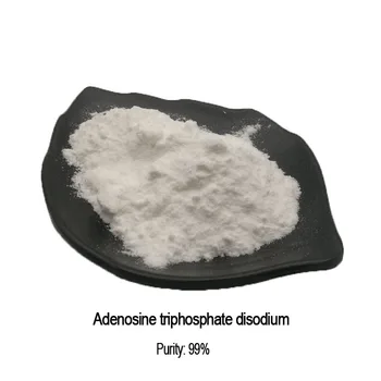 100g Adenosine triphosphate disodium Purity: 99% C10H14N5Na2O13P3 Mol.wt:551.15 CAS: 51963-61-2
100g Adenosine triphosphate disodium Purity: 99% C10H14N5Na2O13P3 Mol.wt:551.15 CAS: 51963-61-2