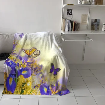 Blue Iris Flower Butterfly Printed Flannel Blanket Soft Throw Blanket Machine Washable Blankets for Beds Customizable Travel
Blue Iris Flower Butterfly Printed Flannel Blanket Soft Throw Blanket Machine Washable Blankets for Beds Customizable Travel