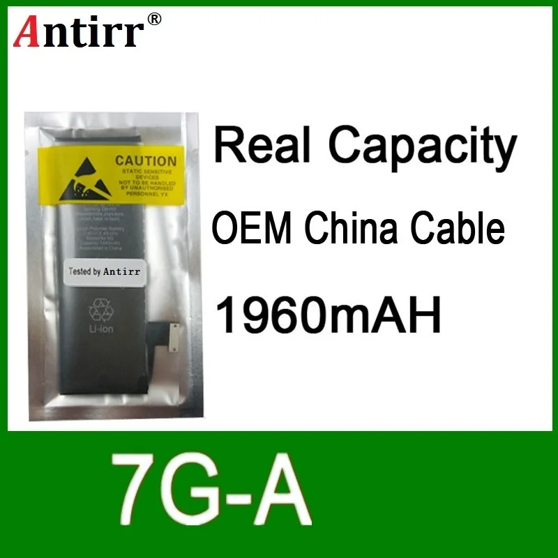 10pcs/lot Real Capacity China Protection board 1960mAh 3.7V Battery for iPhone 7g zero cycle replacement repair parts 7G A
10pcs/lot Real Capacity China Protection board 1960mAh 3.7V Battery for iPhone 7g zero cycle replacement repair parts 7G A