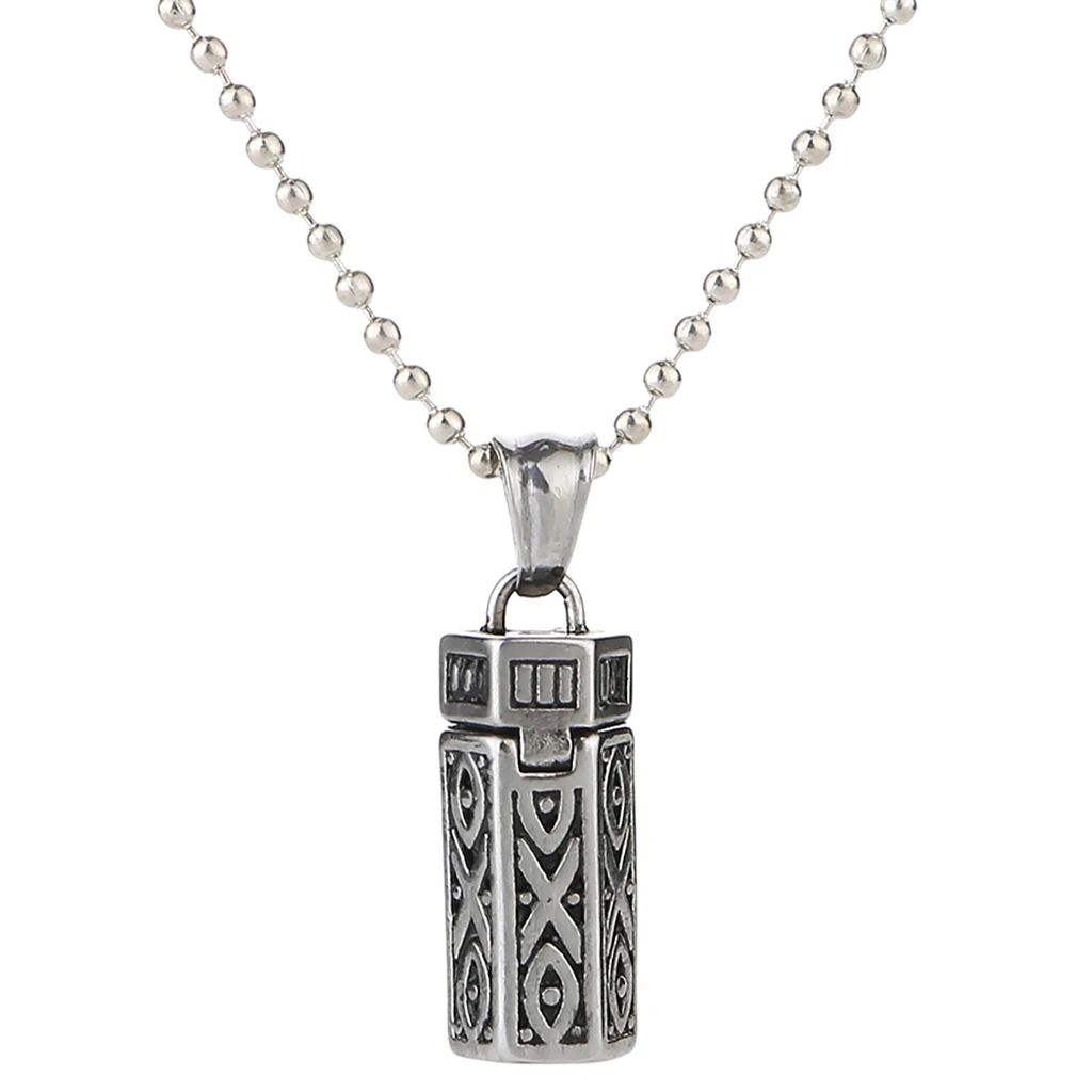 Retro Hexagon Column Box Urn Cremation Pendant Necklace Ash Holder For Pet Retro Hexagon Column Box Urn Cremation Pendant Necklace Ash Holder For Pet
