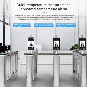 Temperature Sensor Face Recognition Temperature Measurement System Non-Contact Infrared Thermometer Fit For Office Entrance Exit
Temperature Sensor Face Recognition Temperature Measurement System Non-Contact Infrared Thermometer Fit For Office Entrance Exit