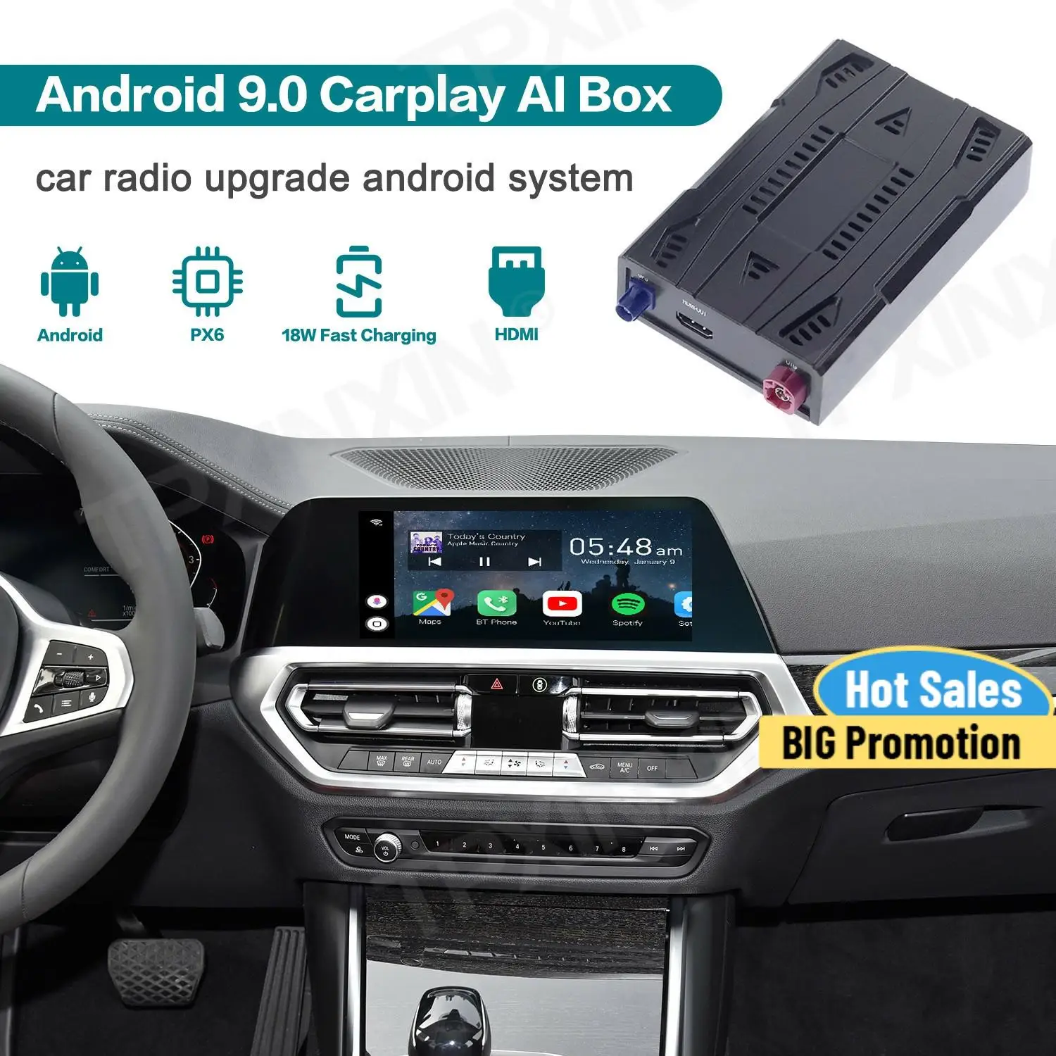 Обновленная Автомагнитола Android 9,0 для Apple Carplay, Авторадио Carplay, Ai Box, мультимедийный плеер, беспроводная универсальная зеркальная телеприставка
Обновленная Автомагнитола Android 9,0 для Apple Carplay, Авторадио Carplay, Ai Box, мультимедийный плеер, беспроводная универсальная зеркальная телеприставка