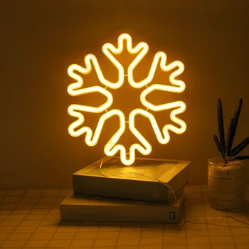 Snowflake Shape LED Neon Light Plastic Latex Sign Light Bedroom Decor Hanging Table Neon Light Home Christmas Party Decoration
Snowflake Shape LED Neon Light Plastic Latex Sign Light Bedroom Decor Hanging Table Neon Light Home Christmas Party Decoration