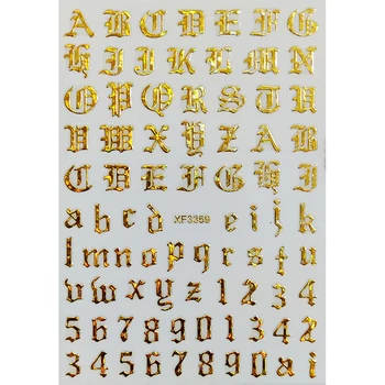 1pcs Letter Nail Art Sticker Laser Gold Silver Decals 3D Black Character Slider Decorations Nails Accessories DIY Manicure Tips
1pcs Letter Nail Art Sticker Laser Gold Silver Decals 3D Black Character Slider Decorations Nails Accessories DIY Manicure Tips