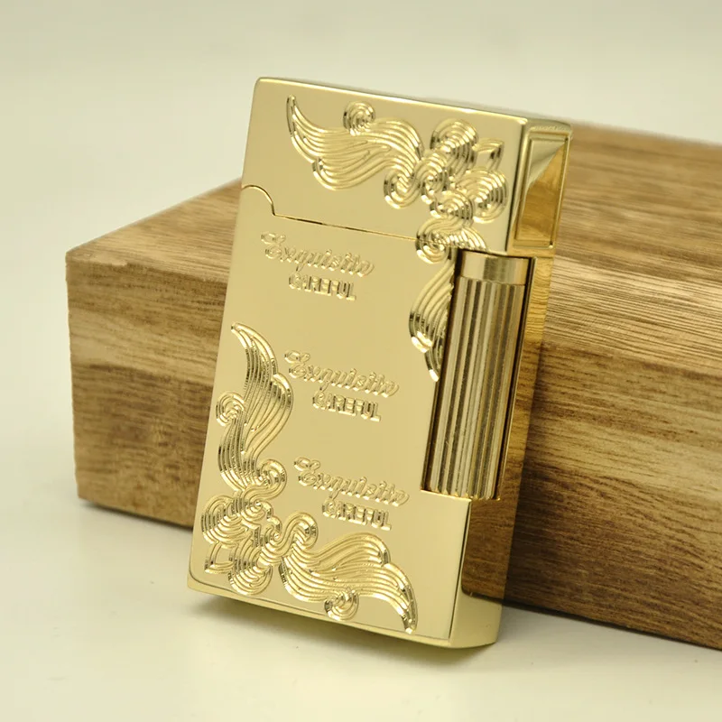 Crisp Sound Gas Lighter Jet Butane Flint Side Sliding Metal DING Cigarette lighter Inflated Flower Pattern Gadgets For Men
Crisp Sound Gas Lighter Jet Butane Flint Side Sliding Metal DING Cigarette lighter Inflated Flower Pattern Gadgets For Men