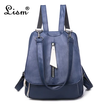 Designer Multifunctional Backpacks Women Soft PU Leather Shoulder Bag Blue Cover School Bags for Teenage Girls Mochila Feminina
Designer Multifunctional Backpacks Women Soft PU Leather Shoulder Bag Blue Cover School Bags for Teenage Girls Mochila Feminina