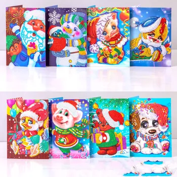 8pcs/set New Bright Diamond Special-shaped Diamond Greeting Card Diamond Painting Christmas Blessing Cartoon Animal Diy Card
8pcs/set New Bright Diamond Special-shaped Diamond Greeting Card Diamond Painting Christmas Blessing Cartoon Animal Diy Card