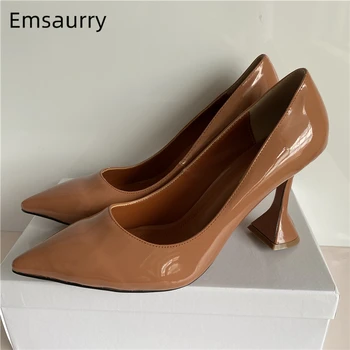 Bright Patent Leather Spring Autumn Shoes Woman High Goblet Heel Pointed Toe Slip-on Dress Shoes Runway Pumps Women
Bright Patent Leather Spring Autumn Shoes Woman High Goblet Heel Pointed Toe Slip-on Dress Shoes Runway Pumps Women