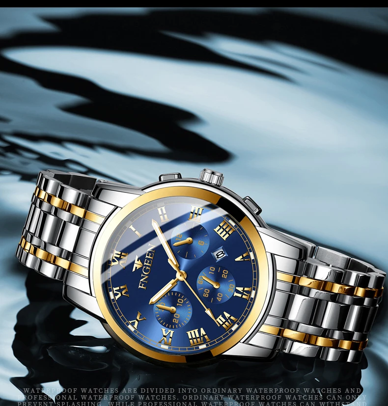 Brand Men Watches Quartz Silver-gold Stainless Steel Wristwatch Male Reloje Classic Dress Business Watch Saati masculino Relogio H79a66eea49b1468d8c8b79b4f96dd6d4A