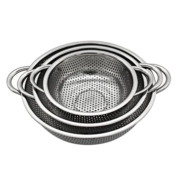 3 Pieces Stainless Steel Colander Kitchen Strainer with Handles
3 Pieces Stainless Steel Colander Kitchen Strainer with Handles