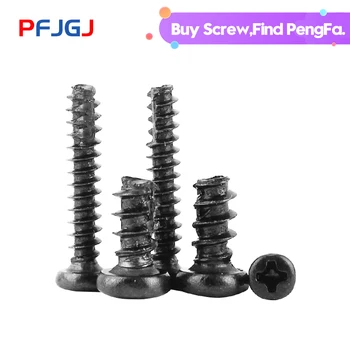 Peng Fa Black plated Pt round head cross cutting tail self tapping slotted B type cutting tail self tapping screw M2M2.3M2.6M3M4
Peng Fa Black plated Pt round head cross cutting tail self tapping slotted B type cutting tail self tapping screw M2M2.3M2.6M3M4