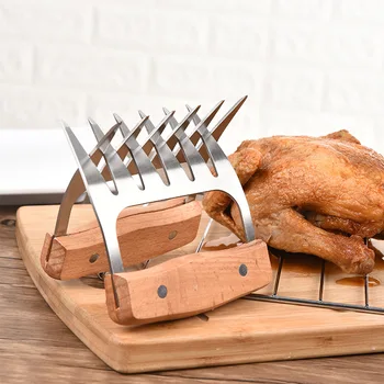 2-piece Set Wooden Handle Stainless Steel Bear Claw Meat-tearing Device Cooked Food Fixed Hand-tearing Chicken Meat-splitting
2-piece Set Wooden Handle Stainless Steel Bear Claw Meat-tearing Device Cooked Food Fixed Hand-tearing Chicken Meat-splitting