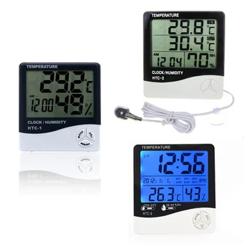 1PCs Digital Thermometer Hygrometer Electronic LCD Temperature Humidity Meter Weather Station Home Indoor Outdoor Clock
1PCs Digital Thermometer Hygrometer Electronic LCD Temperature Humidity Meter Weather Station Home Indoor Outdoor Clock