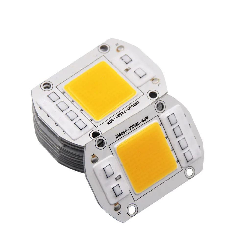 Driverless Smart IC AC 110V 220V Full Spectrum COB LED Light Chip for Floodlights Plant Grow Lamp 20W 30W 50W LED Bulb 60x40mm (7)