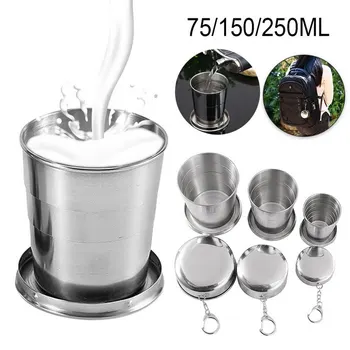 Stainless Steel Folding Cup With Keychain Portable Retractable Telescopic Collapsible Cups Outdoor Water Drinking Cup#1
Stainless Steel Folding Cup With Keychain Portable Retractable Telescopic Collapsible Cups Outdoor Water Drinking Cup#1