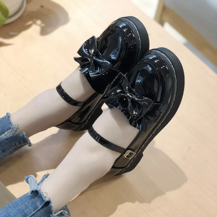 Japanese-style Lolita Lolita Thick Bottomed WOMEN'S Shoes Cute Bow round-Toe Doll Shoes Harajuku Flat Soft Girl Leather Shoes
Japanese-style Lolita Lolita Thick Bottomed WOMEN'S Shoes Cute Bow round-Toe Doll Shoes Harajuku Flat Soft Girl Leather Shoes