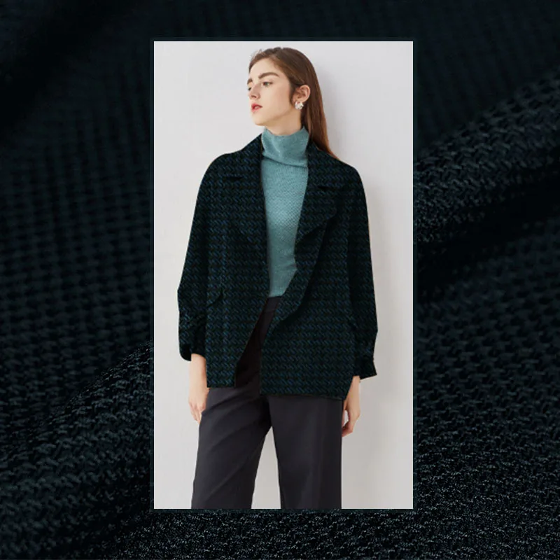 Pearlsilk Navyblue Black Jacquard Tweed Wool Fabrics Garment Materials Autumn Women Jacket Sewing Cloth Tailor Freeshipping
Pearlsilk Navyblue Black Jacquard Tweed Wool Fabrics Garment Materials Autumn Women Jacket Sewing Cloth Tailor Freeshipping
