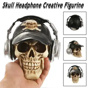 Resin Craft Statues Skull With Headphone Skull Figurines Sculpture Home Decoration Accessories Halloween Decoration 
Resin Craft Statues Skull With Headphone Skull Figurines Sculpture Home Decoration Accessories Halloween Decoration