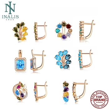 INALIS Brand Design Earrings For Women 6 Styles Exquisite Luxury Zircon 14K Champagne Gold Plating Earring Fashion Jewelry Set
INALIS Brand Design Earrings For Women 6 Styles Exquisite Luxury Zircon 14K Champagne Gold Plating Earring Fashion Jewelry Set