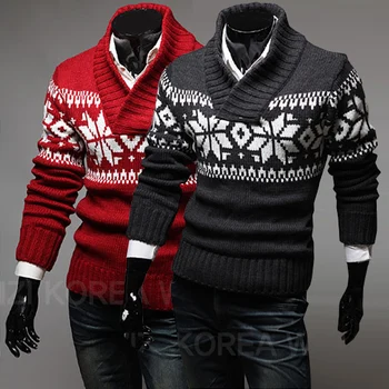 Autumn/winter 2019 men's turtleneck sweater men's high-quality warm sweater Christmas deer Christmas snowflake men's sweater 
Autumn/winter 2019 men's turtleneck sweater men's high-quality warm sweater Christmas deer Christmas snowflake men's sweater