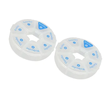 2pcs Useful 7-grids Pill Box Portable Medicine Box Simple Pill Case One Week Pills Storage Box for Home Office
2pcs Useful 7-grids Pill Box Portable Medicine Box Simple Pill Case One Week Pills Storage Box for Home Office