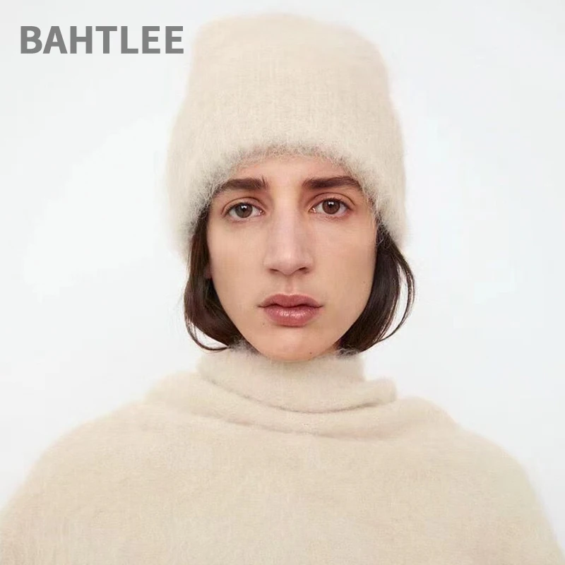 

BAHTLEE-Women's Alpaca Hair Knitted Hat, Caps, Warmer, Winter
