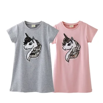 Short Sleeve Girl Dress Sequin Animal Pint Casual Cotton Clothes Toddler Kid Girls Summer Clothes Unicorn T Shirt Dress Vestidos
Short Sleeve Girl Dress Sequin Animal Pint Casual Cotton Clothes Toddler Kid Girls Summer Clothes Unicorn T Shirt Dress Vestidos