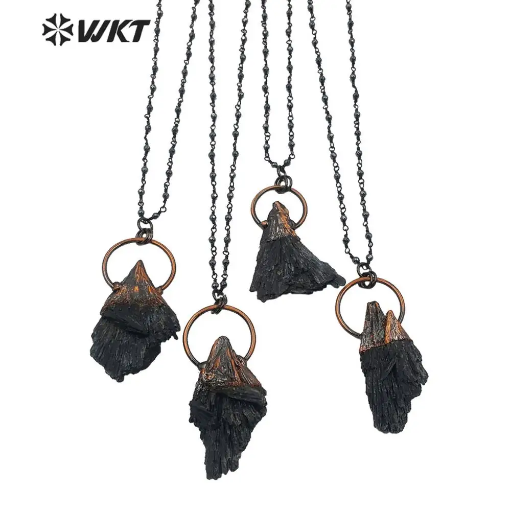 WT-N1215 WKT Vintage Stone Necklace Irregular Black Tourmaline Antique Copper Electroplated Pendant Necklace For Women Necklace
WT-N1215 WKT Vintage Stone Necklace Irregular Black Tourmaline Antique Copper Electroplated Pendant Necklace For Women Necklace