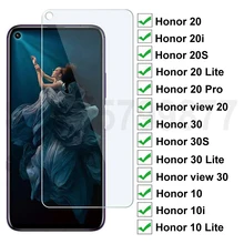 9D Protection Glass On For Huawei honor View 20 30 20S 30S Tempered Screen Protector For Honor 30 20 10 Lite 10i 20i Glass Film