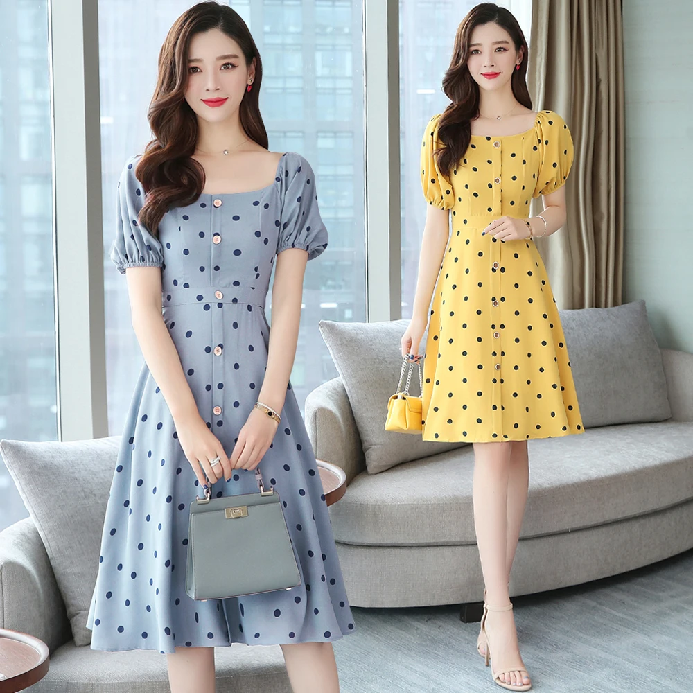 Summer Polka Dot Party Women Tshirt Dress Blue Elegant Office Lady Chic Beach Vacation Midi Vintage Casual Korean Runway Vestido
Summer Polka Dot Party Women Tshirt Dress Blue Elegant Office Lady Chic Beach Vacation Midi Vintage Casual Korean Runway Vestido