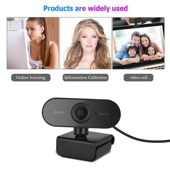 USB Webcam Mini Computer PC Laptop Web Camera Rotatable Camera for Live Broadcast Video Conference Work Built-in Mic
USB Webcam Mini Computer PC Laptop Web Camera Rotatable Camera for Live Broadcast Video Conference Work Built-in Mic