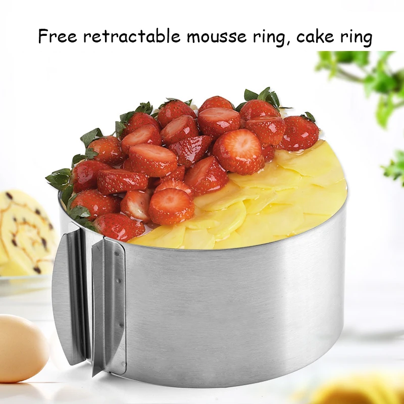 1Pc Adjustable Mousse Ring 3D Round Cake Mould Stainless Steel Baking Moulds Kitchen Dessert Cake Decorating Tools Retractable
1Pc Adjustable Mousse Ring 3D Round Cake Mould Stainless Steel Baking Moulds Kitchen Dessert Cake Decorating Tools Retractable