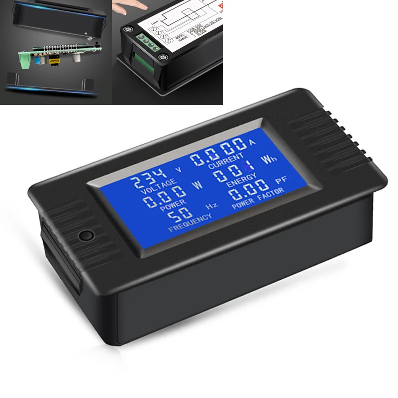 AC 6in1 220V 10A Single Phase Digital Ammeter Voltage Current Power Energy Power Factor Meter High Precision
AC 6in1 220V 10A Single Phase Digital Ammeter Voltage Current Power Energy Power Factor Meter High Precision