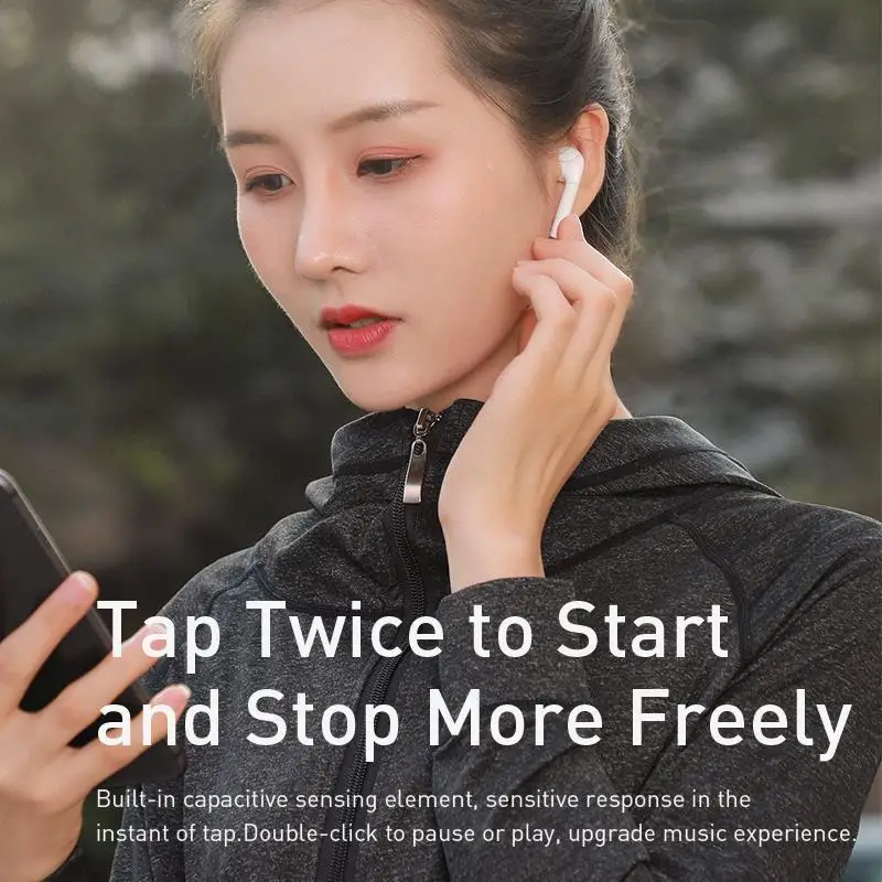 Baseus W04 TWS Bluetooth наушники 5 0 настоящие беспроводные стерео для Xiaomi Handsfree In Ear Phone