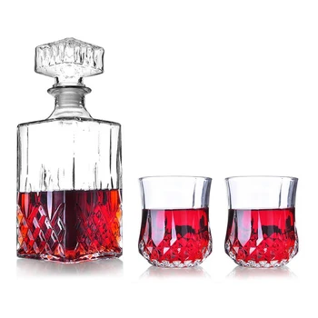 Hellodream luxury lead-free 3 Pcs whiskey decanter set Barware whiskey glass for Alcohol Bourbon Scotch
Hellodream luxury lead-free 3 Pcs whiskey decanter set Barware whiskey glass for Alcohol Bourbon Scotch