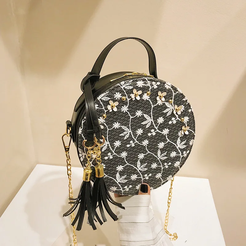 Chain Small Bag Women's 2019 New Style Literature And Art Hipster Mini Lace Flower Tassels Small round Bag Hand Shoulder
Chain Small Bag Women's 2019 New Style Literature And Art Hipster Mini Lace Flower Tassels Small round Bag Hand Shoulder
