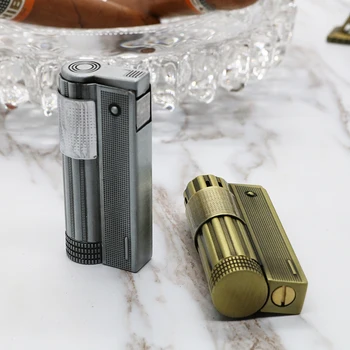 Brass retro lighter with kerosene igniter flint reusable grinder lighter cigar igniter outdoor tool
Brass retro lighter with kerosene igniter flint reusable grinder lighter cigar igniter outdoor tool
