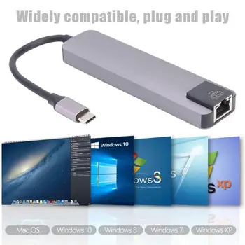 Hot Sale Type-C HUB Delicate Design 5 in 1 Type-C HUB USB-C to HDMI RJ45 2xUSB3.0 PD Charger Adapter Connector Cable
Hot Sale Type-C HUB Delicate Design 5 in 1 Type-C HUB USB-C to HDMI RJ45 2xUSB3.0 PD Charger Adapter Connector Cable