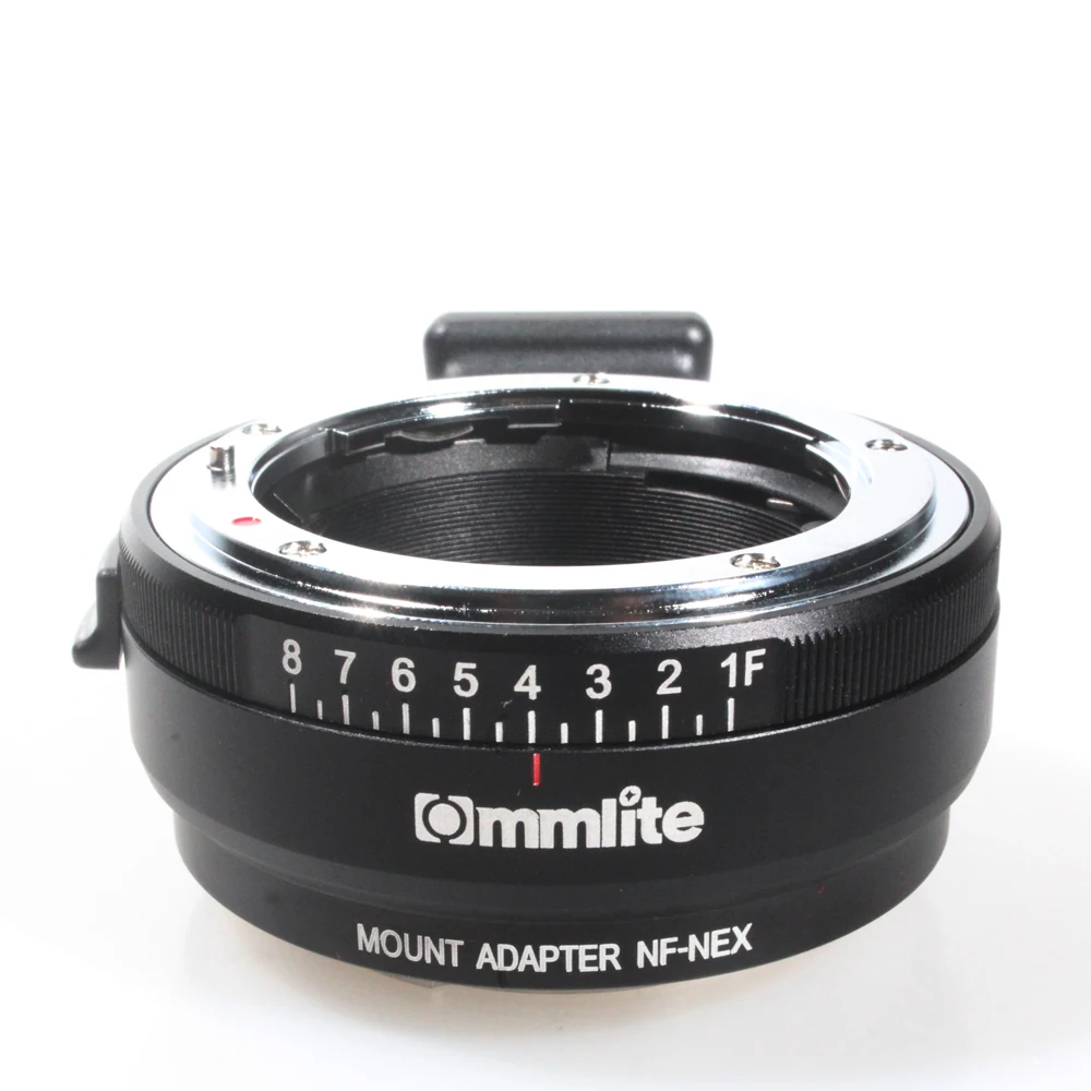 

Commlite CM-NF-NEX Lens Mount Adapter with Aperture Dial, Nikon G,DX,F,AI,S,D type Lens to Sony E-Mount NEX Camera