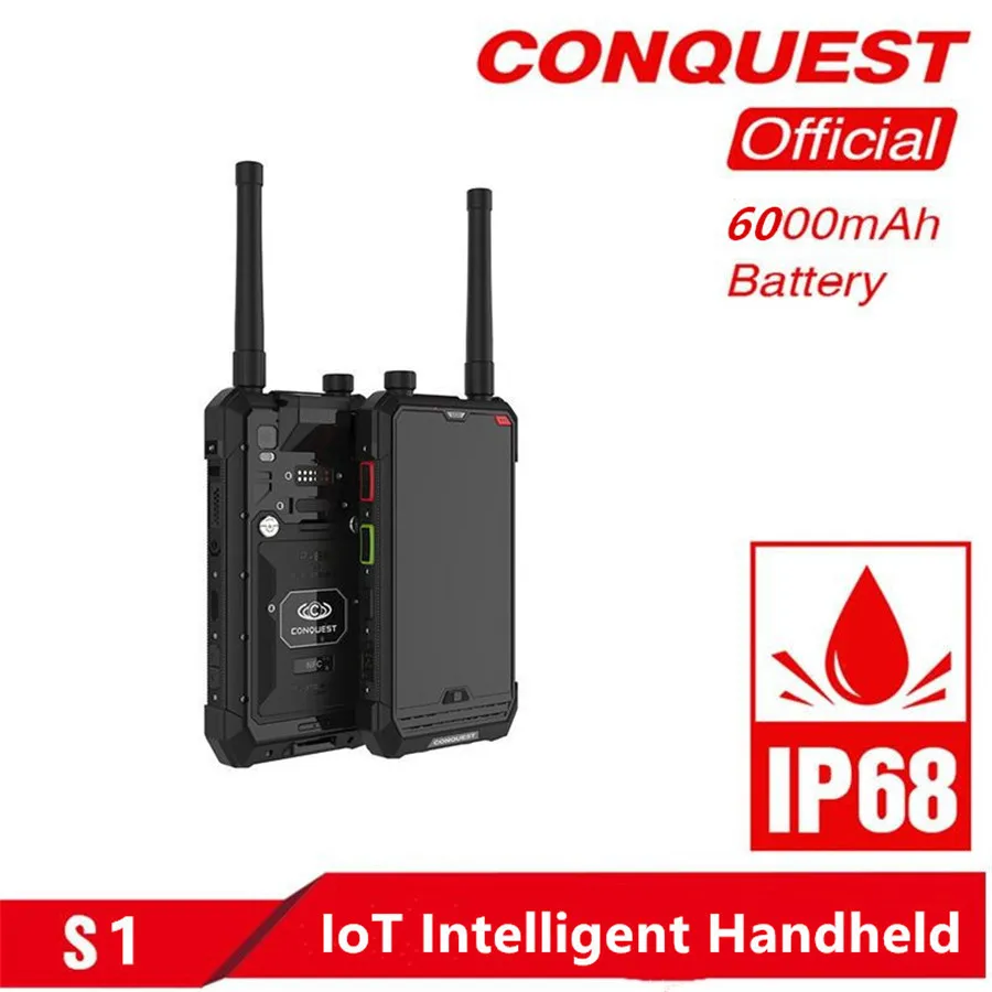 CONQUEST S1 IP68 Walkie Talkie Rugged Phone with Bar/QR Code/RFID/NFC OTG and IoT Intelligent Handheld Shockproof Smartphone
CONQUEST S1 IP68 Walkie Talkie Rugged Phone with Bar/QR Code/RFID/NFC OTG and IoT Intelligent Handheld Shockproof Smartphone