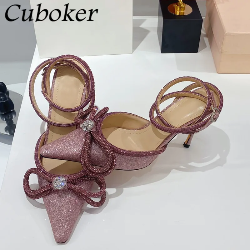 Роскошные женские свадебные туфли, туфли со стразами, сандалии с бантом, босоножки с ремешком на щиколотке, женские туфли с острым носком на высоком каблуке, женская обувь для банкета, женская обувь
Роскошные женские свадебные туфли, туфли со стразами, сандалии с бантом, босоножки с ремешком на щиколотке, женские туфли с острым носком на высоком каблуке, женская обувь для банкета, женская обувь
