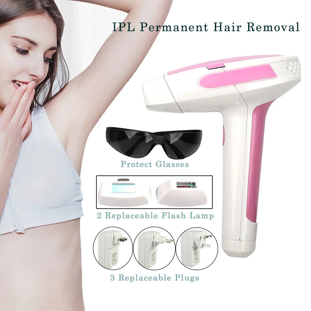 

400000 Pulses IPL Permanent Hair Removal Machine Painless Hair Removing for Facial Armpit Beard Legs Shaving Epilator Kits